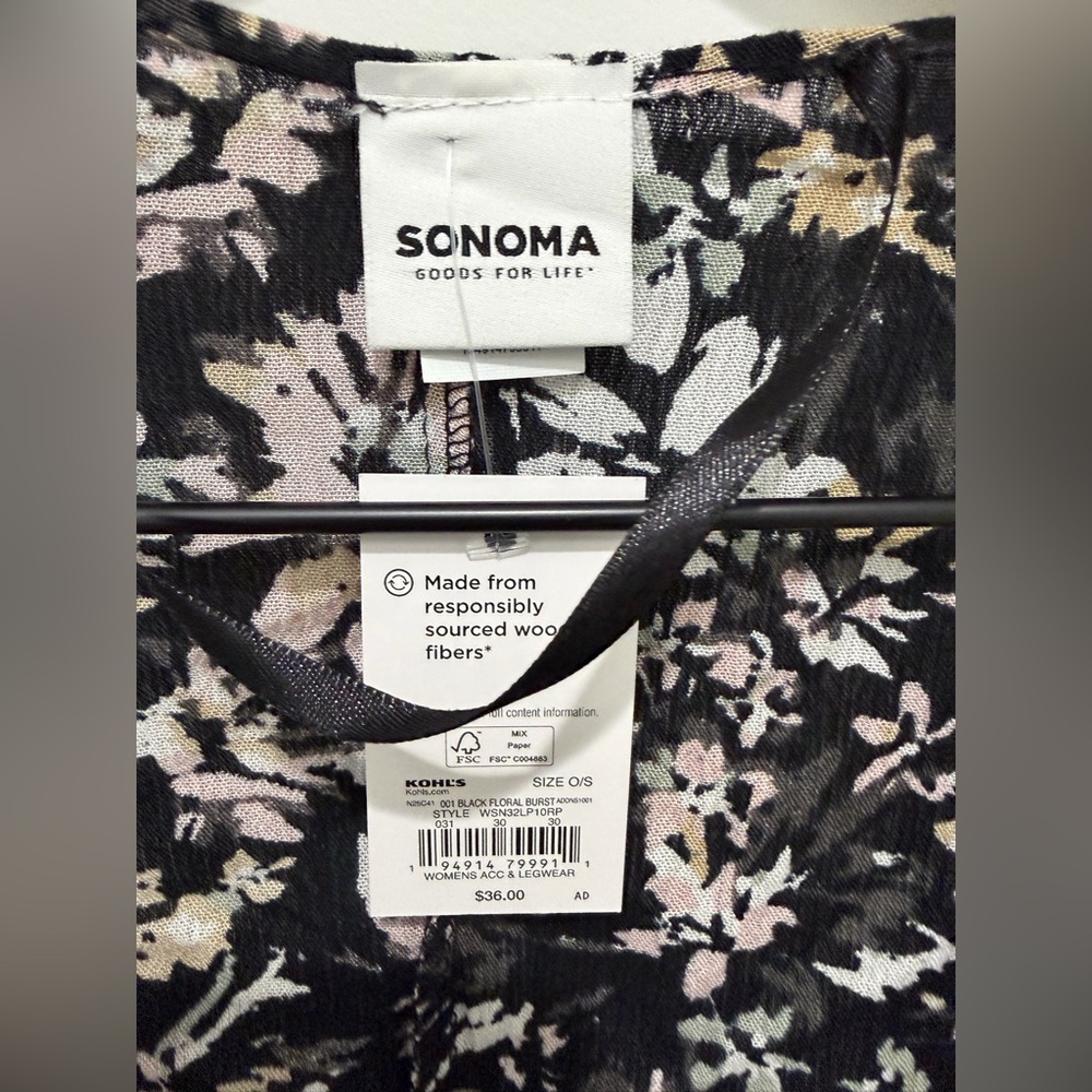Sonoma Women’s Crop Floral Shawl - Picture 4 of 6